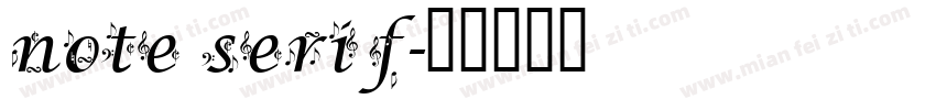 note serif字体转换